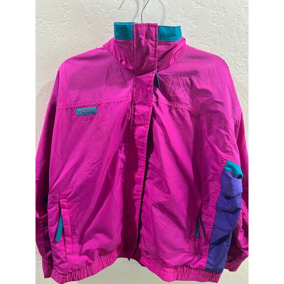 Vintage Columbia Bugaboo Radial Sleeve Ski Jacket Women’s XL – Pink & Teal 90s - Picture 8 of 11
